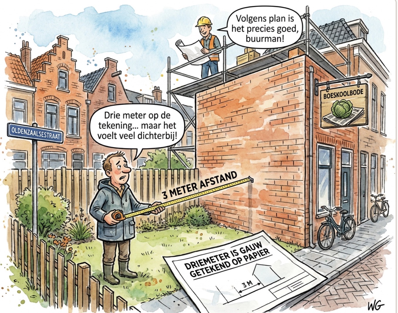 Beeld bij DRIE METER IS OP PAPIER SNEL GETEKEND