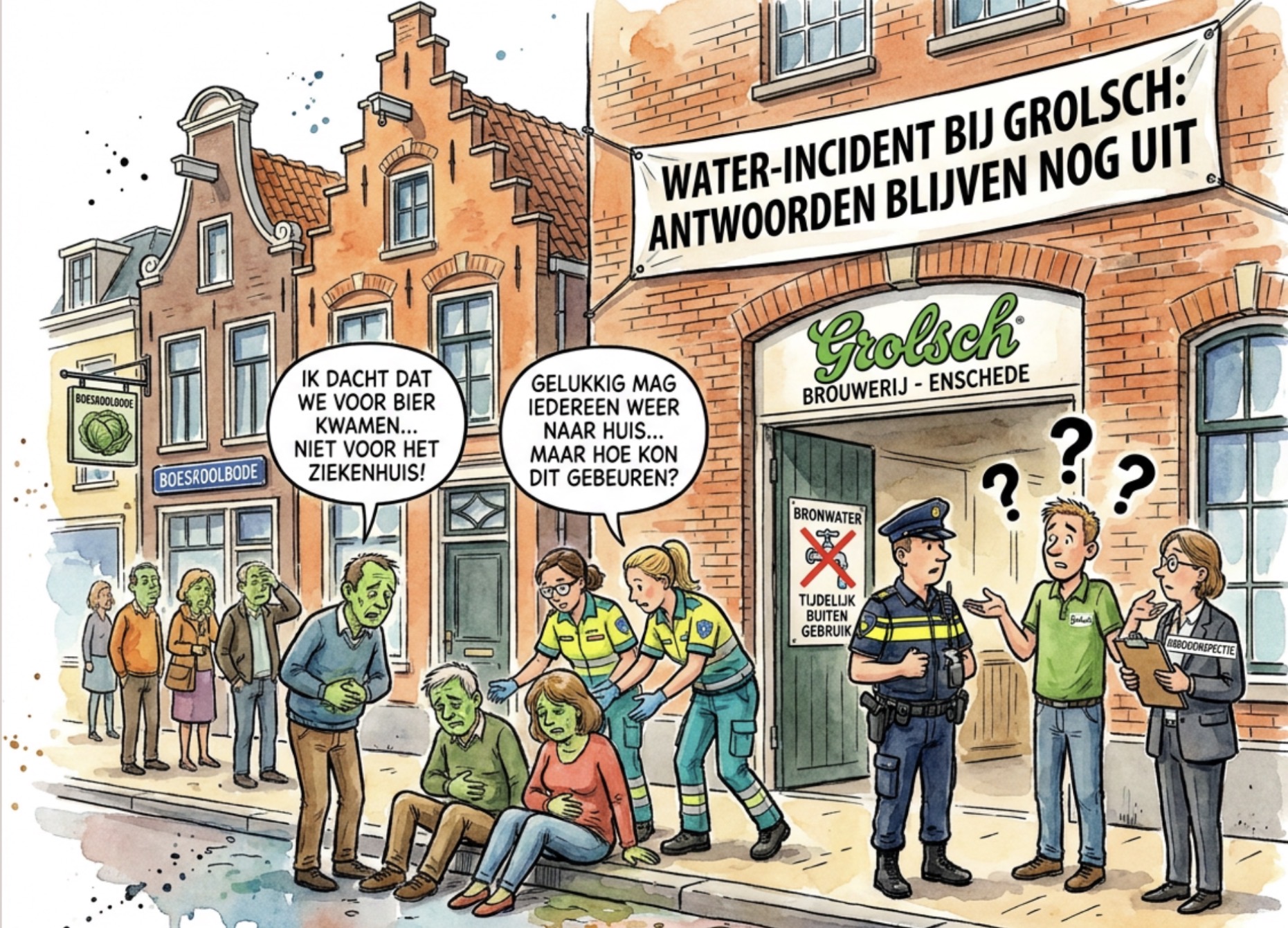 Beeld bij NA WATERINCIDENT BIJ GROLSCH WACHTEN DE ANTWOORDEN