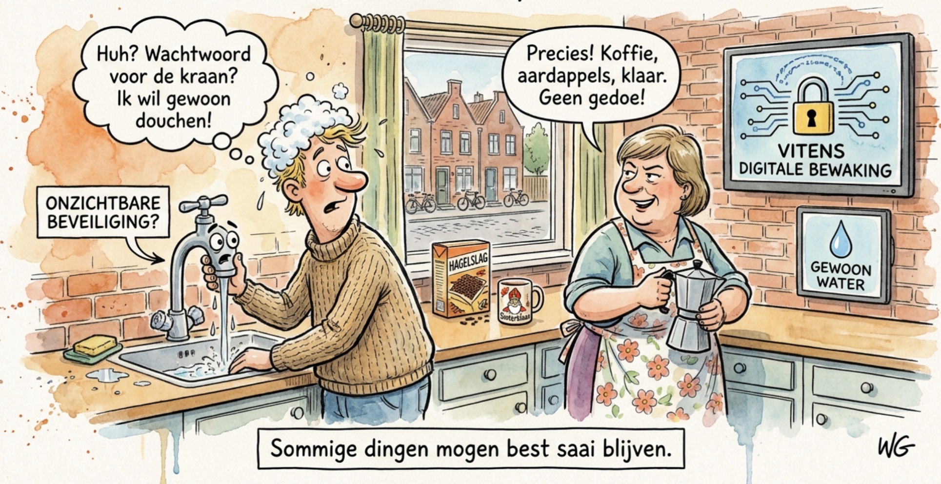 Beeld bij EEN KRAAN HEEFT GEEN WACHTWOORD, DE BEWAKING TELT WEL