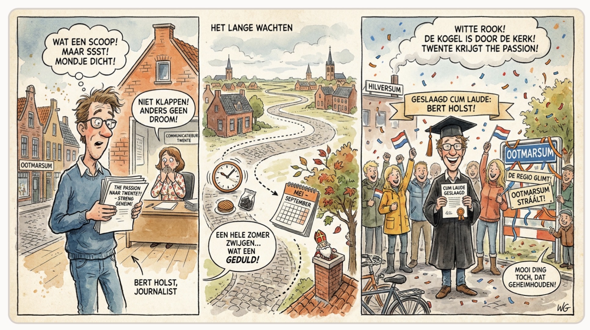 Beeld bij JOURNALIST BERT HOLST CUM LAUDE GESLAAGD