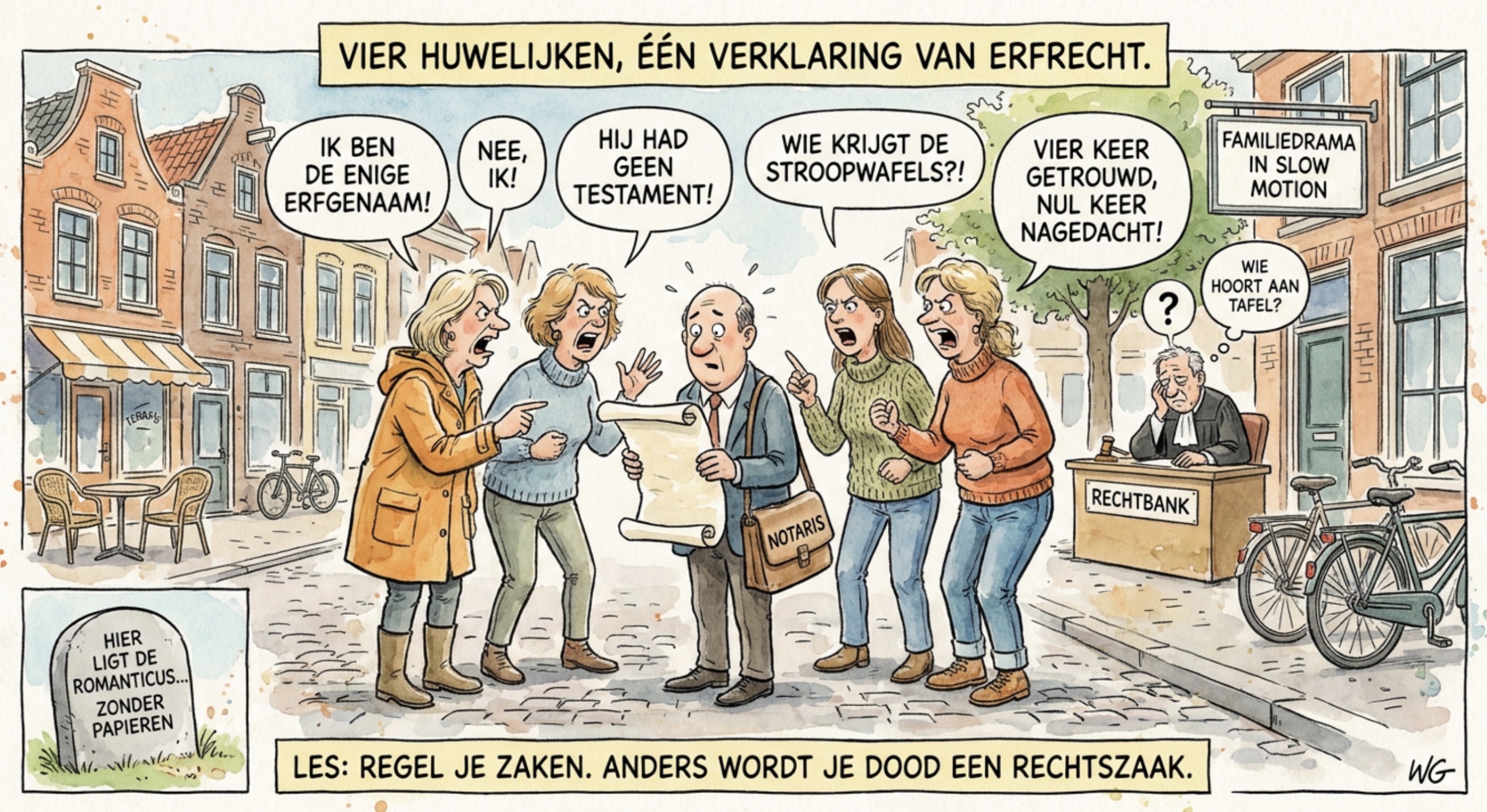 Beeld bij VIER HUWELIJKEN, ÉÉN VERKLARING VAN ERFRECHT