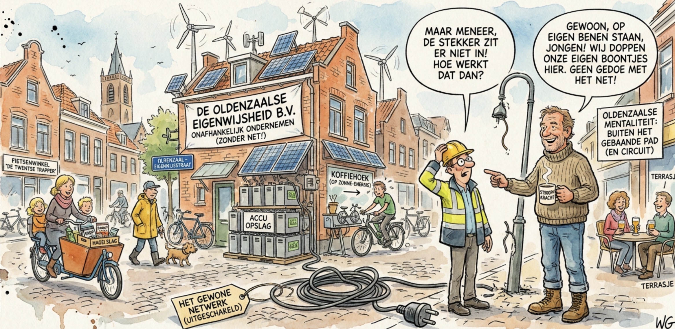 Beeld bij ONDERNEMEN ZONDER STROOMNET: OLDENZAALSE EIGENZINNIGHEID ONDER SPANNING