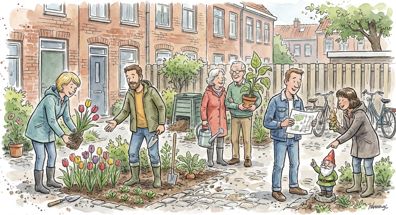Beeld bij EEN GEZAMENLIJKE TUIN, DUS NIET ALLES VOOR JEZELF