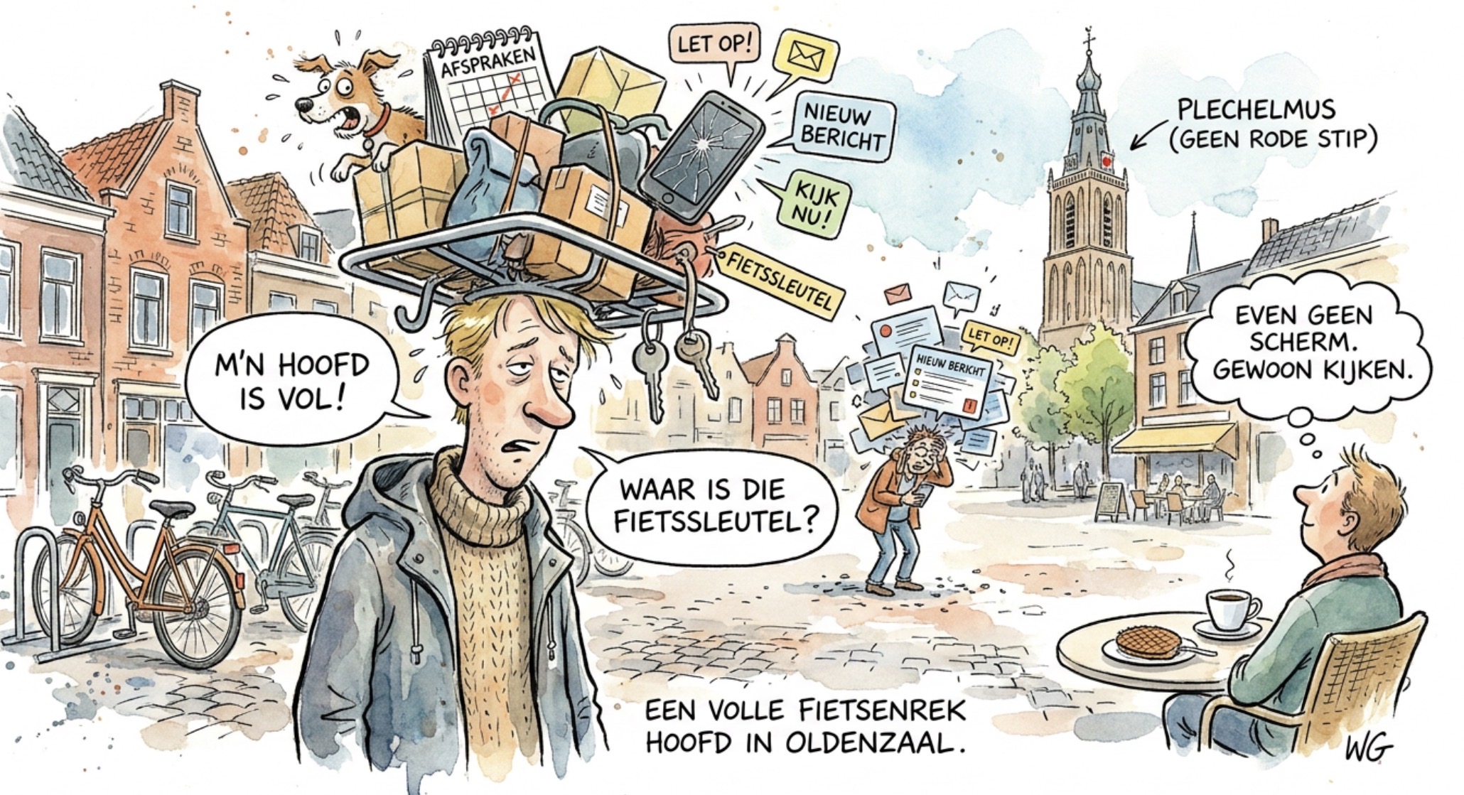 Beeld bij EEN VOL HOOFD HEEFT GEEN FIETSENREK