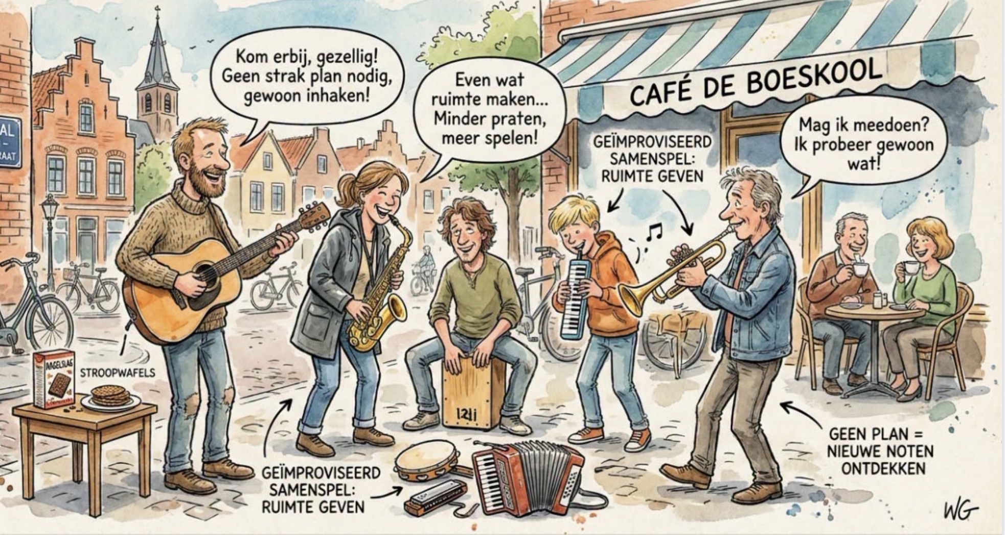 Beeld bij SAMEN JAMMEN, ZONDER DAT ALLES VASTLIGT