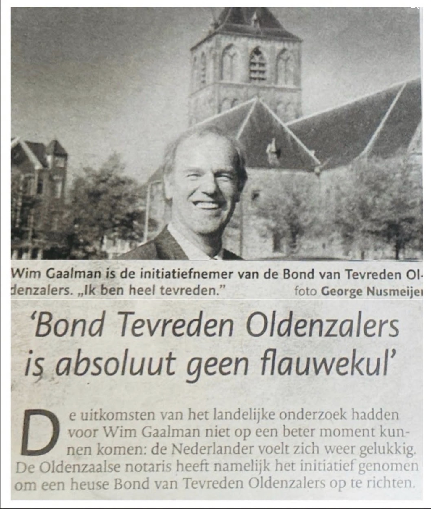 Beeld bij BOND VAN TEVREDEN OLDENZALERS VIERT 20-JARIG JUBILEUM