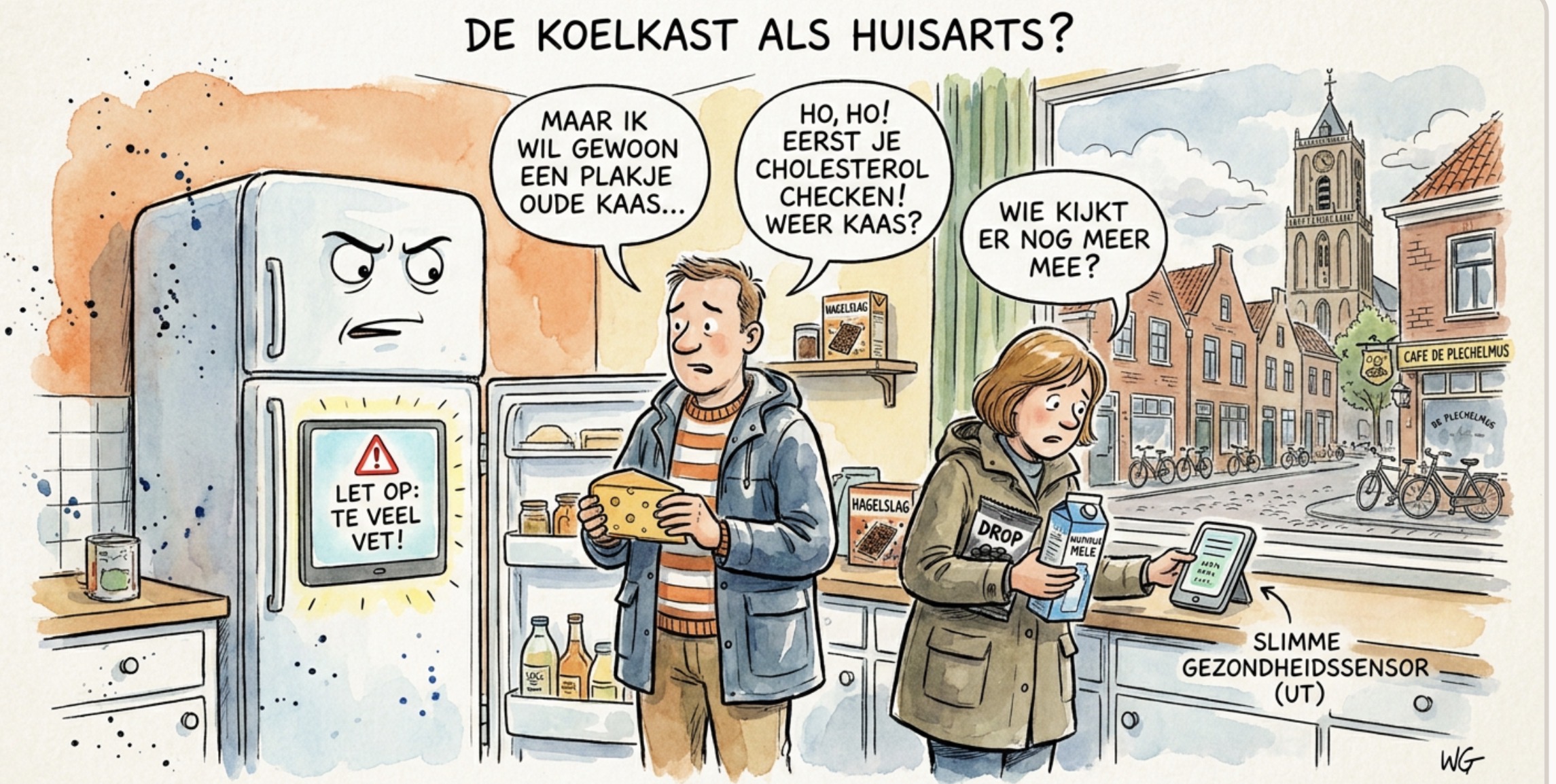 Beeld bij ALS DE KOELKAST ZICH MET DE GEZONDHEID BEMOEIT