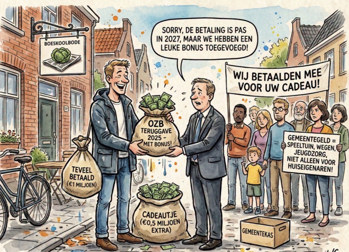 Beeld bij GEMEENTE GEEFT RUIM EEN HALF MILJOEN CADEAU AAN VASTGOED-EIGENAREN