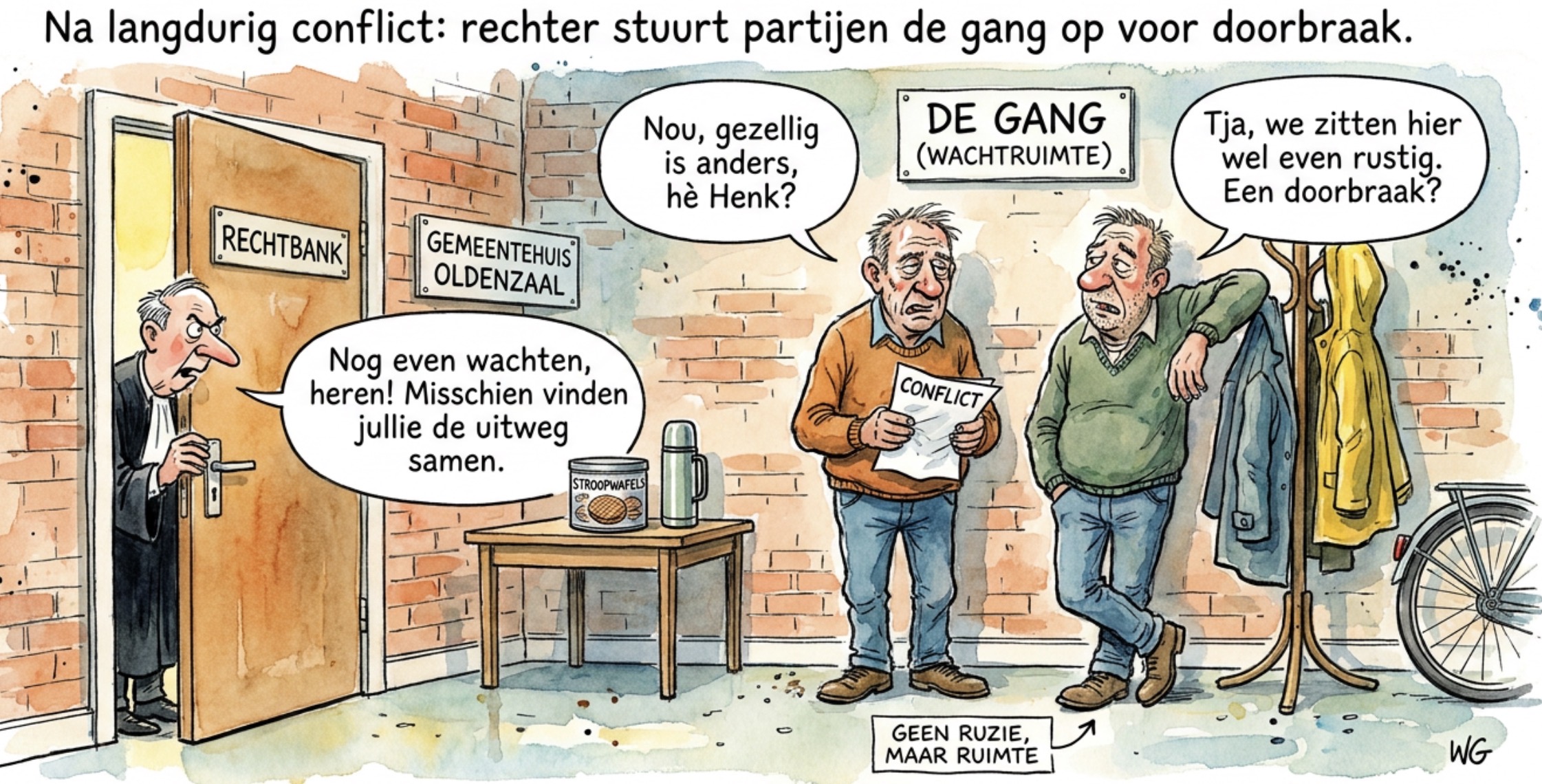 Beeld bij OLDENZAALSE RUZIE KRIJGT RUIMTE OP DE GANG