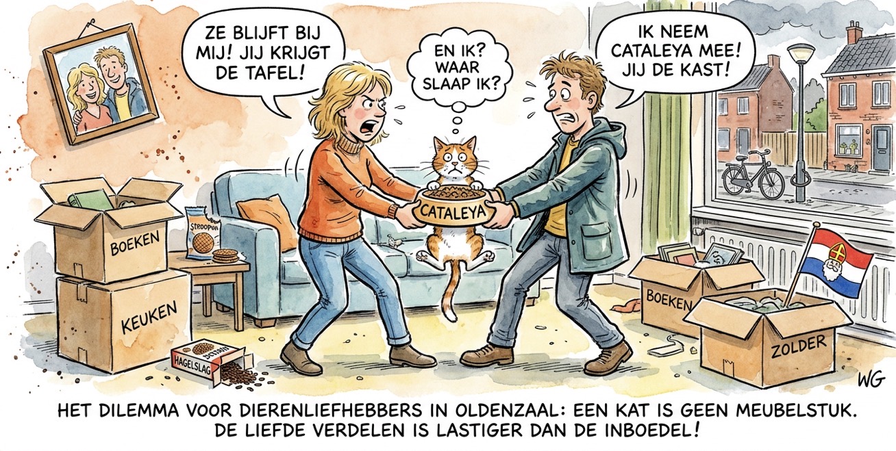 Beeld bij UIT ELKAAR, MAAR WIE KRIJGT DE VOERBAK?
