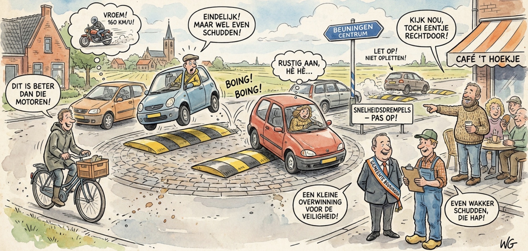 Beeld bij BEUNINGEN SCHUDT HET VERKEER WAKKER