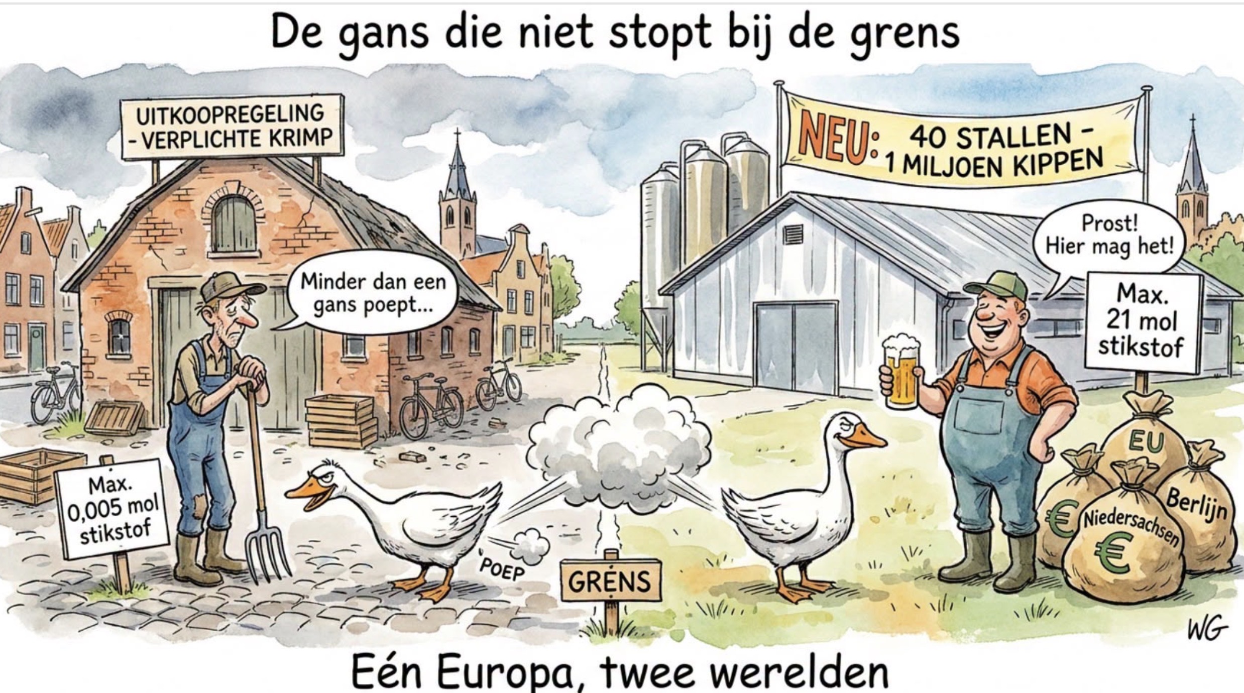 Beeld bij DE GANS DIE NIET STOPT BIJ DE GRENS